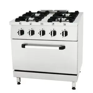 Cocina Industrial 4 Fuegos con Horno – Serie Magma